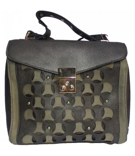 Adora AH014 Gray Green PU Leather Handbag