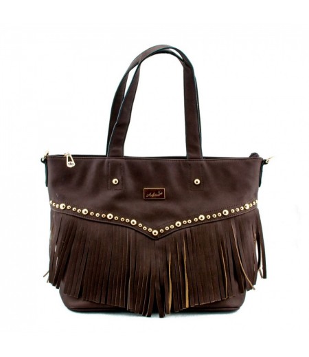 Adora AH019 Chocolate Brown PU Leather Handbag
