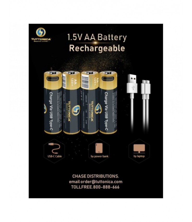 TUTTO CELL AA TYPE C RECHARGEABLE BATTERY (PACK OF 4)