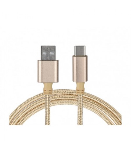 TUTONICA USB TO TYPE-C MOBILE CHARGING CABLE 1 METER - GOLD 