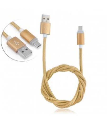 TUTONICA USB TO MICRO USB CHARGING CABLE 1 METRE - GOLD 
