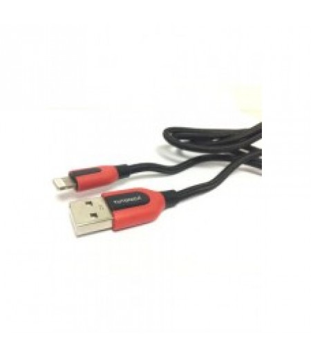 TUTONICA USB TO LIGHTNING FAST MOBILE CHARGING CABLE 1 METER - BLACK AND RED 