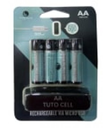 TUTONICA RECHARGEABLE AA BATTERY WITH MICRO USB CABLE 