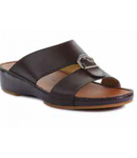 Brown Cow Nappa Leather Custom made Ortho Arabic Sandals