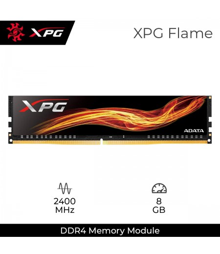 8GB ADATA XPG Flame DDR4 2400MHz CL16 PC4-19200 U-DIMM Single Pack for PC Memory (AX4U240038G16-SBF)
