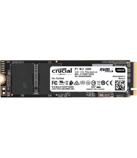 CRUCIAL 1TB P1 PCIE NVME M.2 SSD