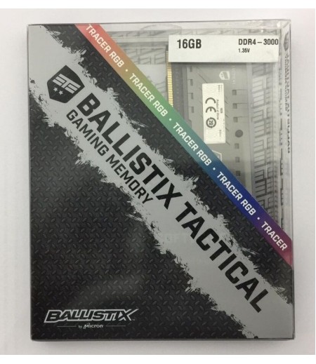 CRUCIAL BALLISTIX TACTICAL TRACER RGB 16GB DDR4-3000 UDIMM GAMING MEMORY