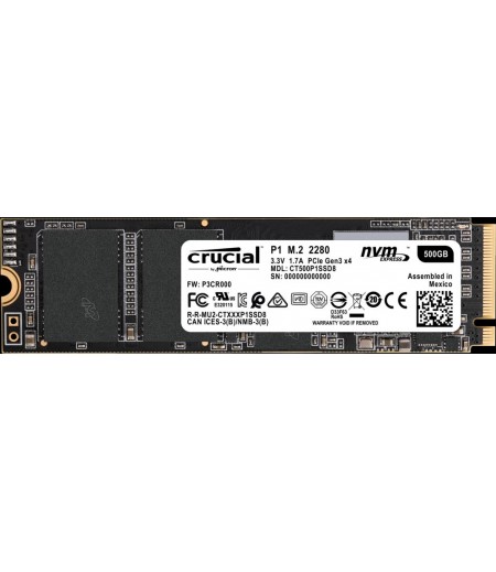 CRUCIAL 500GB P1 PCIE NVME M.2 SSD