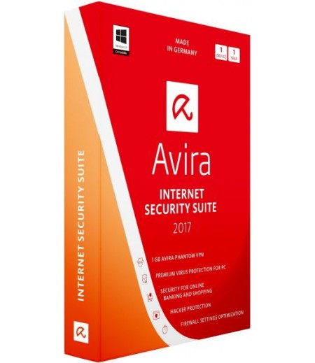 Avira Internet Security Suite 2017, 2 Devices / 1 Year