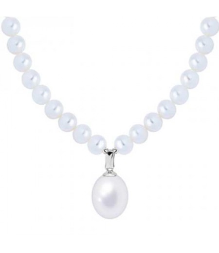 Joyalukkas Silver Pearl Necklace QPSL10
