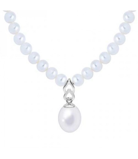 Joyalukkas Silver Pearl Necklace QPSL5