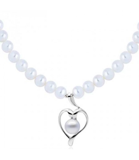 Joyalukkas Silver Pearl Necklace QPSL6