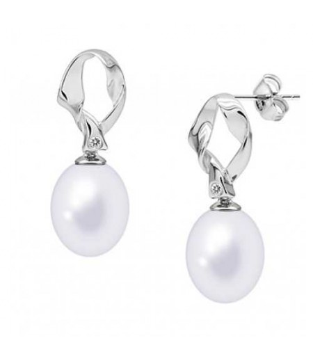 Silver Pearl Earring QESL4