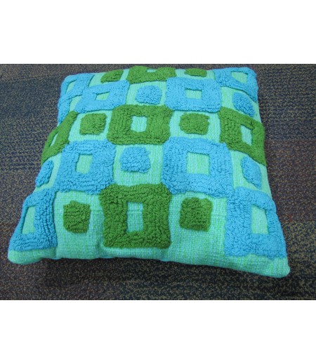 Mint Green Woven Cushion Cover
