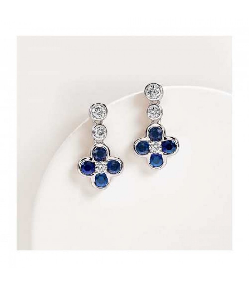 Palazo Jewellery Grace Blue Sapphire Earrings