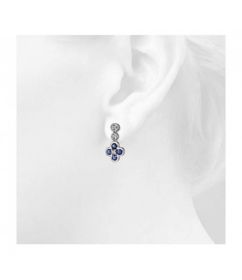 Palazo Jewellery Grace Blue Sapphire Earrings