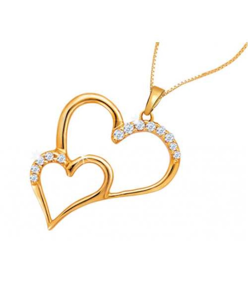 Palazo Jewellery Two Hearts Necklace