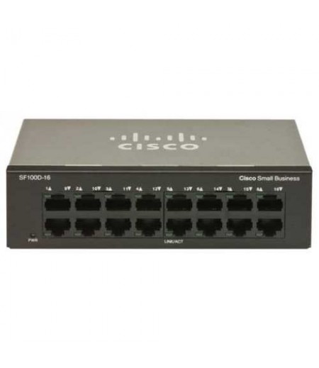 CISCO SMALL BUSINESS NETWORK SWITCH 16 PORT SF100D-16